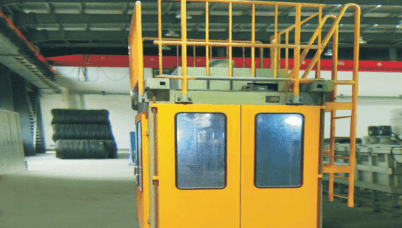 Inverted vertical wire drawing machine